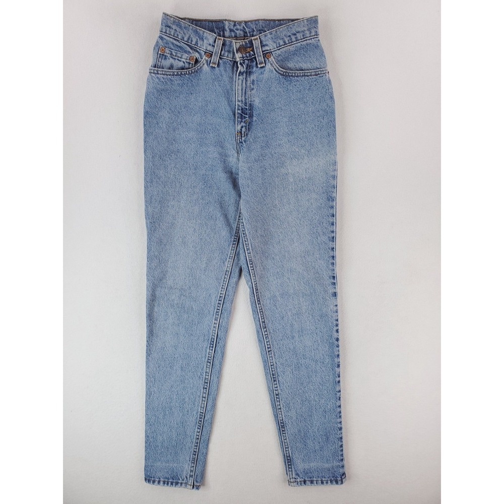 Vintage Levis 512 Jeans Womens 7 Slim Fit Tapered USA MADE 90s Skinny Stone Wash